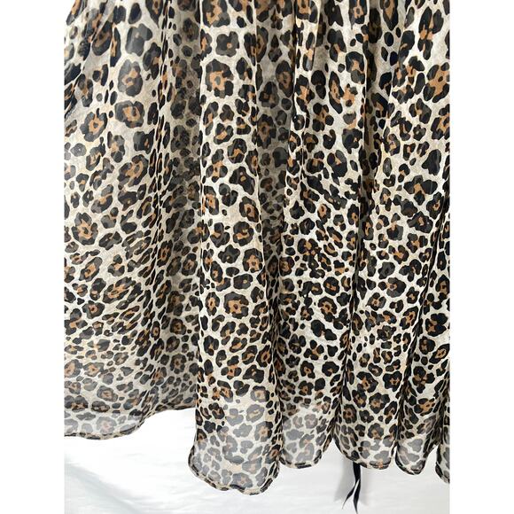 Victoria Secret Women Animal Print Sleepwear Nightgown Open back Tied Size M - Picture 5 of 8